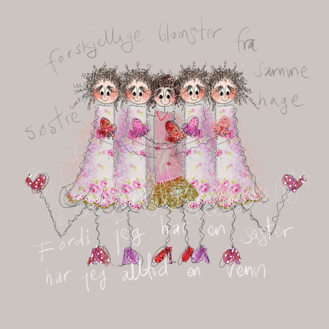 Sisters, different flowers from the same garden