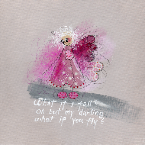 What if I fall? (gray pink)