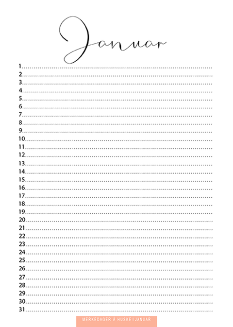 Birthday and anniversary calendar 